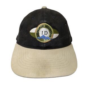 Brundage Mountain McCALL Idaho Slideback Hat Black OS Adjustable Embroidered